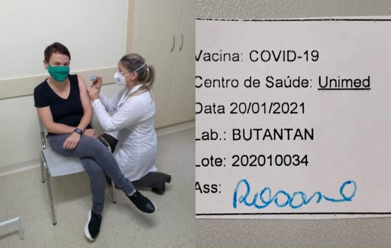 Médica recebeu a primeira dose nesta quarta-feira, dia 20 – Foto: Reprodução/ND