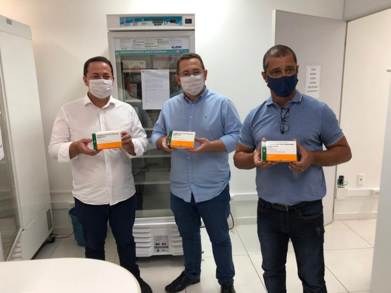 Cerimônia simbólica para vacinação da Covid-19 em Palhoça