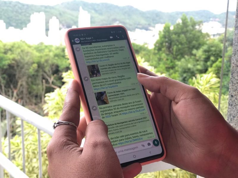 A partir de 15 de janeiro, o ND Mais Itaja&iacute; vai estar na palma da sua m&atilde;o. – Foto: Kassia Salles/ND