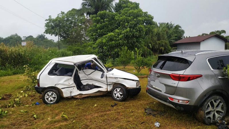 Colis&atilde;o foi no bairro Escavaldos, em Navegantes – Foto: Corpo de Bombeiros de Navegantes/ND
