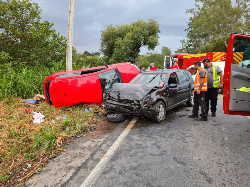 Acidente ocorreu por volta das 18h na BR-470 em Lontras, no Alto Vale do Itajaí – Foto: CBMSC/ND