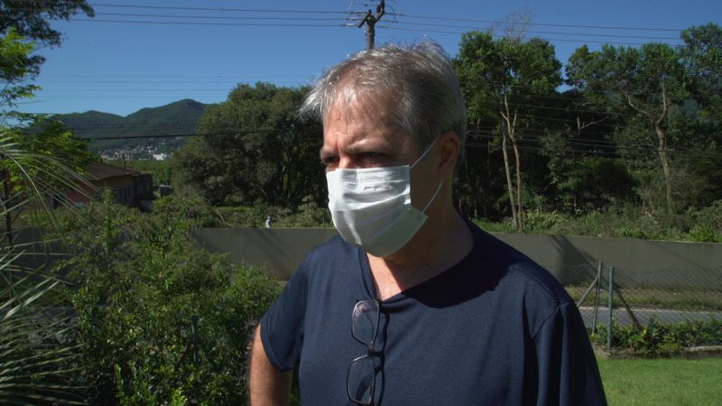 Aldo Mario Mano, morador preocupado com a obra do novo sistema de esgoto da região