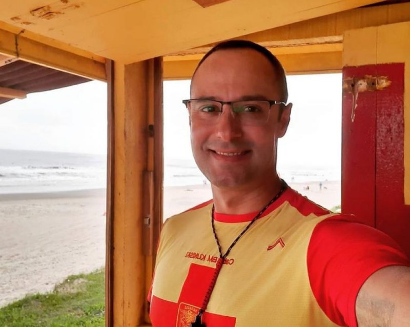 Bombeiro Rodrigo foi atingido pelo raio, mas passa bem – Foto: Arquivo pessoal/ND