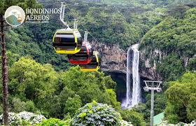 Bondinho deu novo visual &agrave; cascada de Canela – Foto: Divulgac&atilde;o