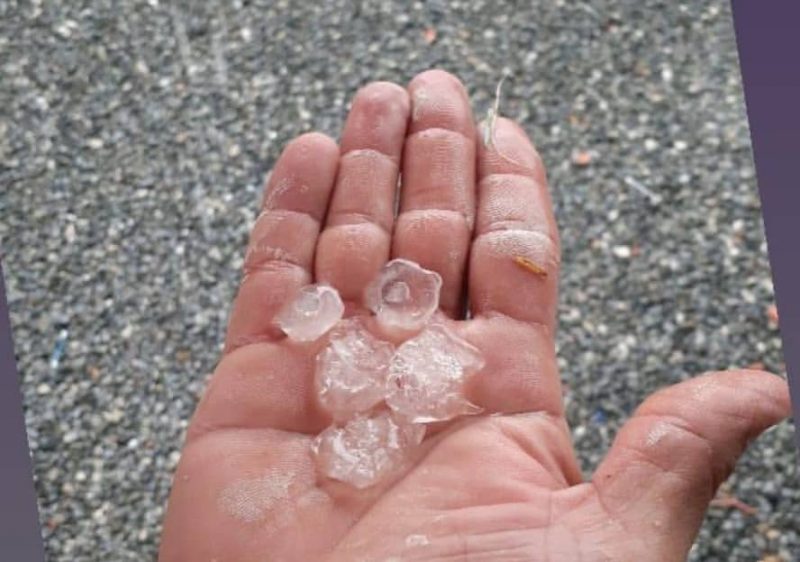 Moradores registraram a chuva que caiu na tarde desta ter&ccedil;a (23) em Brusque – Foto: Reprodu&ccedil;&atilde;o/Redes Sociais