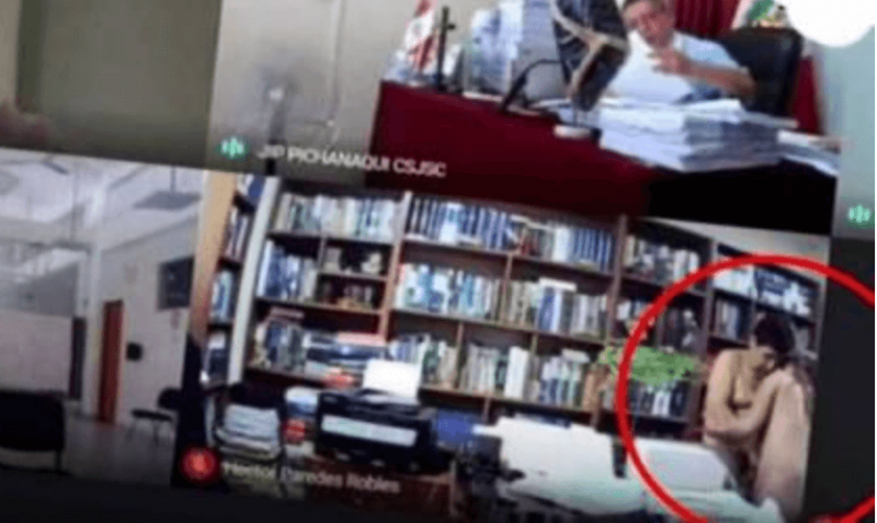 Advogado flagrado fazendo sexo durante audiência virtual – Foto: Reprodução