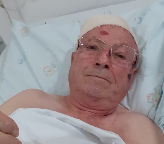 Diácono foi socorrido pela comitiva presidencial após ser atropelado – Foto: Arquivo pessoal/ND