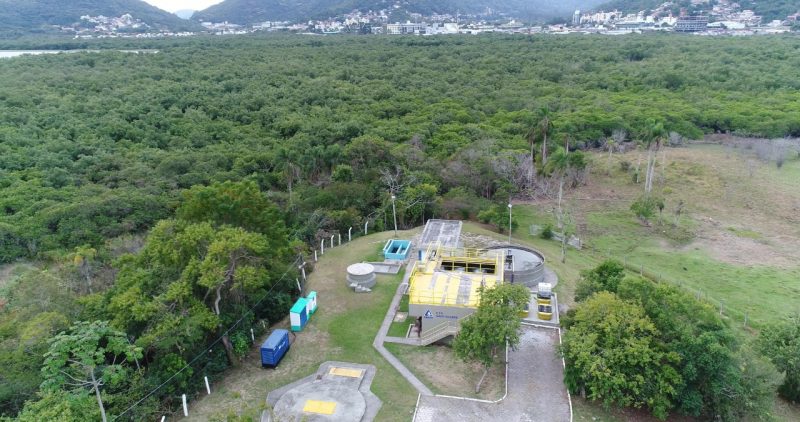 Estação de tratamento de esgoto no João Paulo, antes do início das obras de ampliação – Foto: Acervo Casan