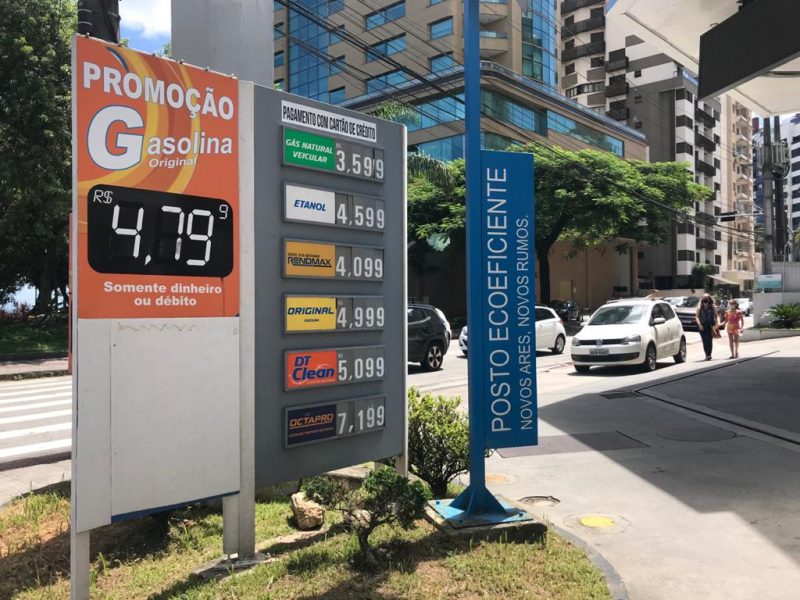 Reajuste no pre&ccedil;o da gasolina j&aacute; come&ccedil;a a ser sentido pelo consumidor – Foto: Bruna Stroisch/ND