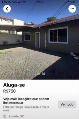 Jovem caiu em golpe ap&oacute;s ver an&uacute;ncio de aluguel em uma rede social – Foto: Reprodu&ccedil;&atilde;o/Redes Sociais