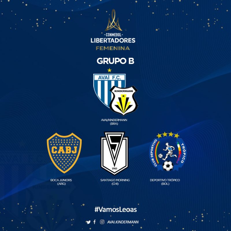 Ava&iacute; Kindermann conhece as suas advers&aacute;rias na edi&ccedil;&atilde;o da Libertadores 2020 – Foto: Conmebol Libertadores/divuga&ccedil;&atilde;o