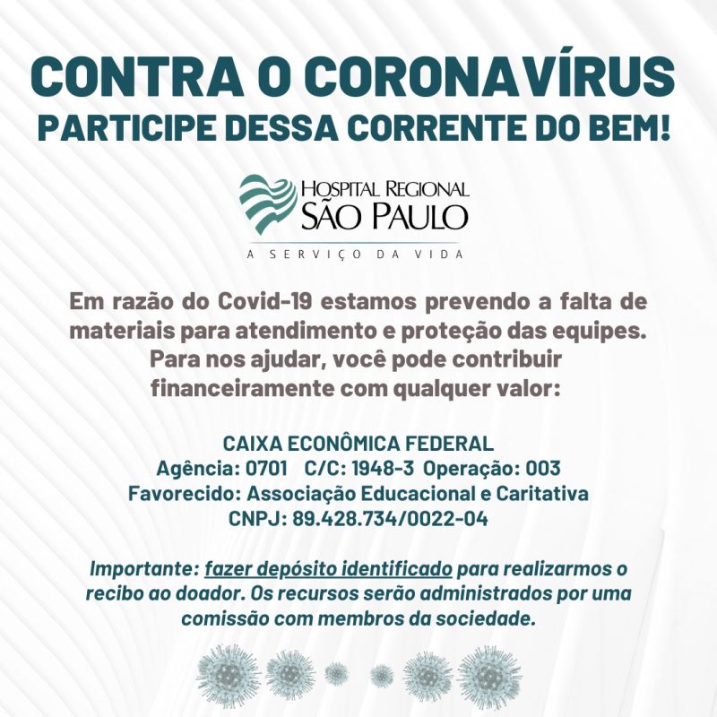 Depósitos devem ser autenticados para que cada voluntário possa receber o recebido da doação – Foto: Hospital de Xanxerê/Divulgação
