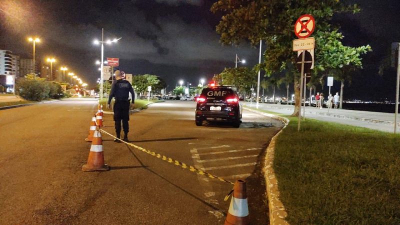 Bolsão foi interditado na Beira-Mar Norte – Foto: PMF/Divulgação/ND