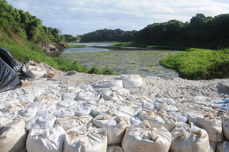Lagoa artificial da Casan j&aacute; n&atilde;o &eacute; mais aceita pela comunidade – Foto: Leo Munhoz/ND