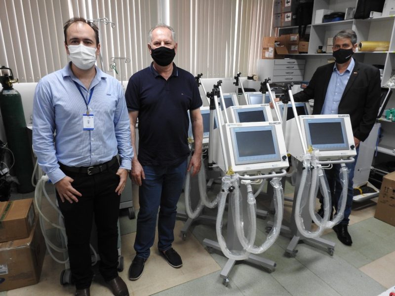 Respiradores ser&atilde;o utilizados no Hospital Regional Terezinha Gaio Basso. – Foto: Luciano Encarna&ccedil;&atilde;o/Prefeitura de S&atilde;o Miguel do Oeste/ND