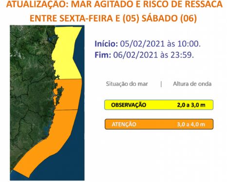 Santa Catarina tem alerta para ressaca e ondas de at&eacute; 4 metros neste fim de semana – Foto: Divulga&ccedil;&atilde;o/Defesa Civil