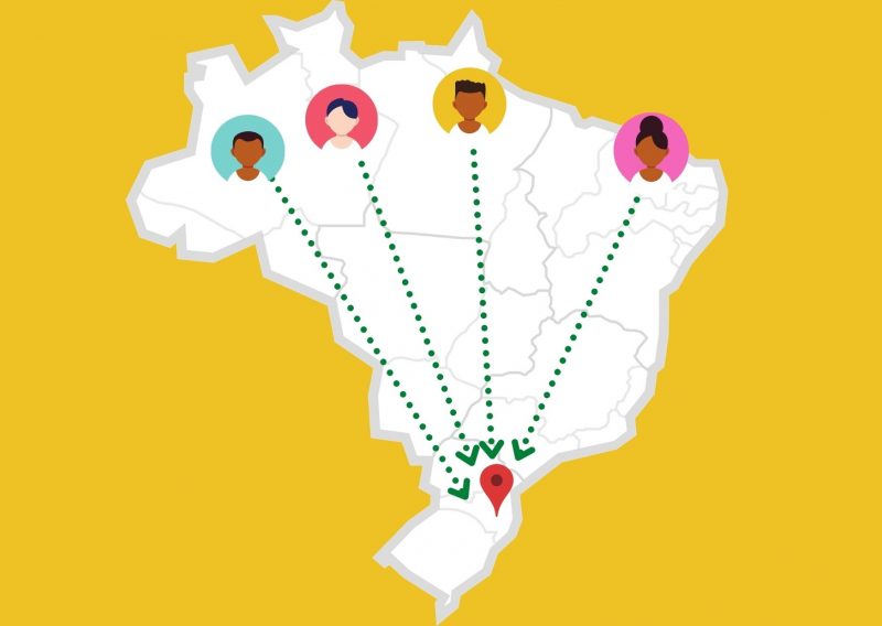 Migra&ccedil;&atilde;o de nortistas e nordestinos em Joinville t&ecirc;m crescido nos &uacute;ltimos anos – Foto: Arte/ND