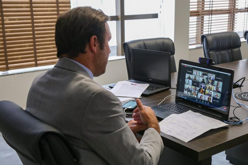 Rafael Horn, presidente da OABSC durante reunião virtual do Conselho Pleno – Foto: Divulgação/ND