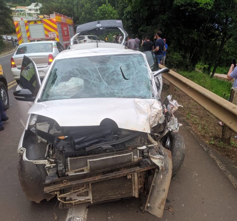 Acidente ocorreu na tarde desta segunda-feira (15). – Foto: Corpo de Bombeiros/Divulga&ccedil;&atilde;o/ND