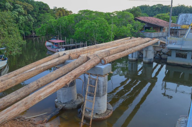 Nova ponte em Barra Velha s&oacute; poder&aacute; ser usada por ve&iacute;culos leves e motocicletas – Foto: Prefeitura de Barra Velha/ND