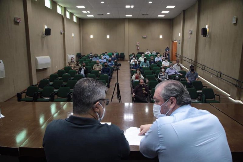 Reuni&atilde;o aconteceu na sede da Prefeitura de Chapec&oacute; – Foto: Leandro Schmidt/ND