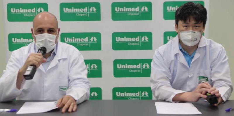 M&eacute;dicos da Unimed Chapec&oacute; falaram do colapso tamb&eacute;m na rede privada de sa&uacute;de. – Foto: Reprodu&ccedil;&atilde;o Unimed/ND
