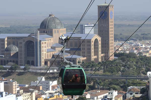 Teleferico deu conforto e novo visual aos peregrinos – Foto: Arquivo