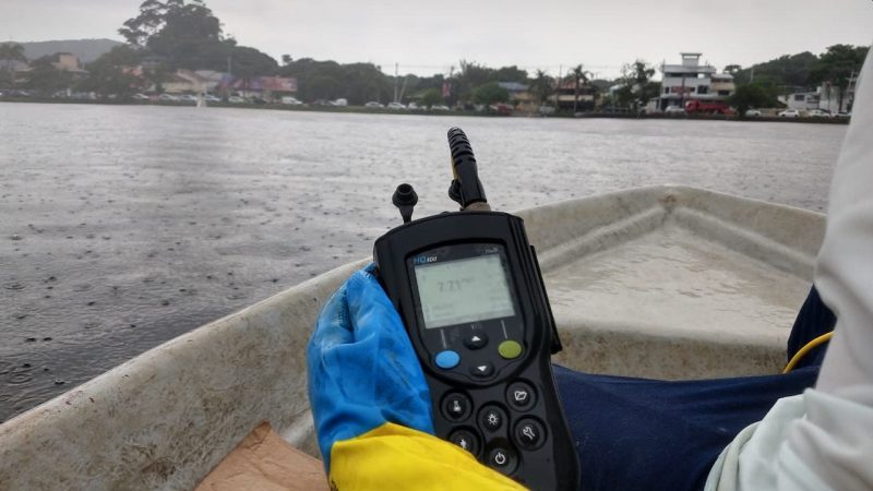 Resultado de um monitoramento da Casan. Foto Divulga&ccedil;&atilde;o/Casan/ND