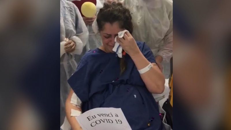 Danubia gravou um v&iacute;deo logo ap&oacute;s receber alta – Foto: Reprodu&ccedil;&atilde;o/ND