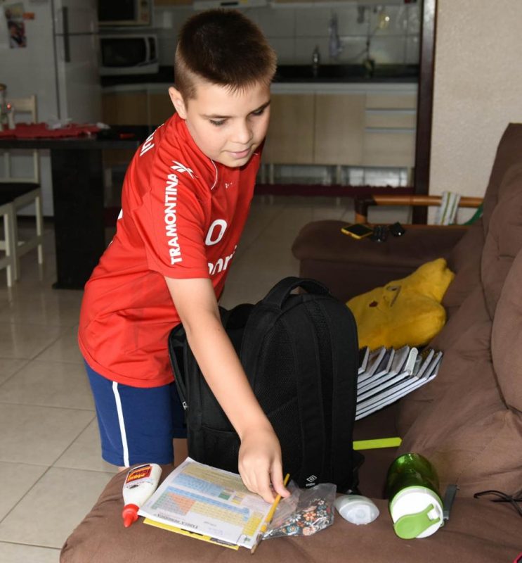 Estudante Luiz Strapazzon disse que a expectativa do retorno &eacute; imensa – Foto: Prefeitura de Chapec&oacute;/Divulga&ccedil;&atilde;o/ND