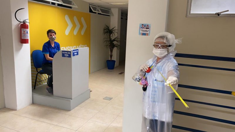 Col&eacute;gio Energia, no Centro da Capital, retomou as aulas presenciais ap&oacute;s quase um ano – Foto: Divulga&ccedil;&atilde;o/Col&eacute;gio Energia