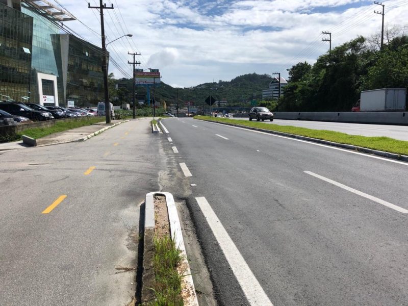 Trecho da SC-401, em Florian&oacute;polis, que vai receber melhorias – Foto: Divulga&ccedil;&atilde;o/ND