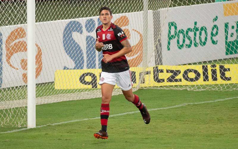 Pedro, centroavante do Flamengo, o nome mais importante dessa equipe que ainda não tem todos os medalhões – Foto: Alexandre Vidal/CR Flamengo