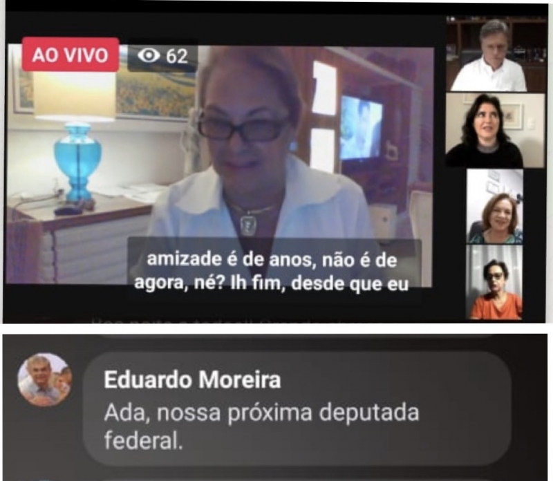 Manifestação aconteceu durante live com lideranças do MDB – Foto: Reprodução