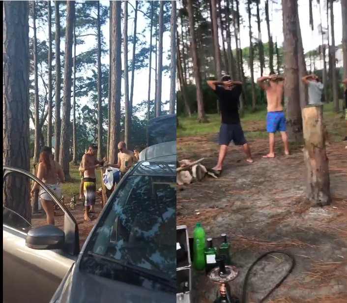 aglomeração; festa; vídeo; flagrada