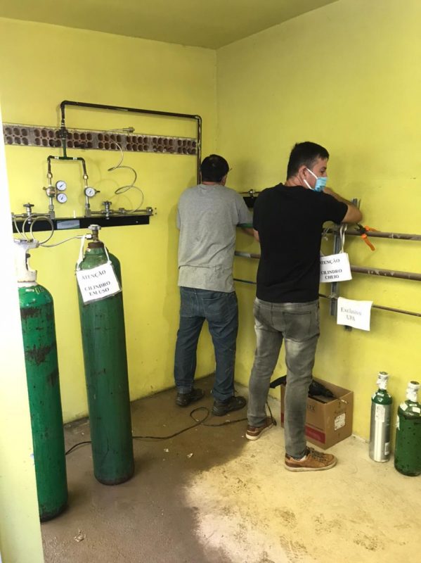 Amplia&ccedil;&atilde;o dos pontos de oxig&ecirc;nio na UPA de Bigua&ccedil;u – Foto: Divulga&ccedil;&atilde;o/ND