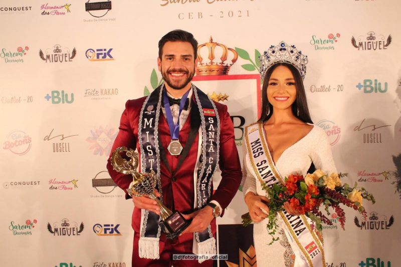 Alisson de Liz e Lara Mateus venceram o concurso estadual e agora concorrem ao Miss e Mister Brasil – Foto: DJ Fotografia