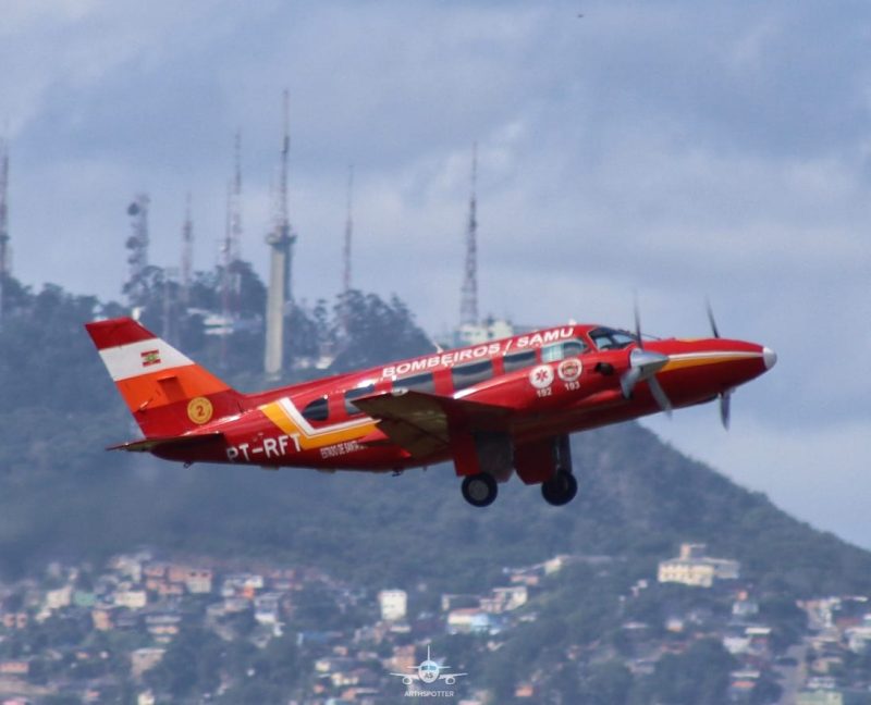 Arcanjo – 02 fez o transporte do primeiro paciente para o Espírito Santo – Foto: Arthspotter/Corpo de Bombeiros Militar/Divulgação