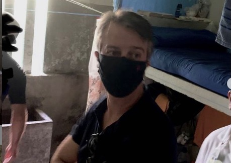 No sábado, dia 27 de março de 2021, o juiz Marcos Buch esteve no presídio para verificar as condições dos detentos, como mostra a imagem acima – Foto: Reprodução Redes Sociais/Divulgação ND
