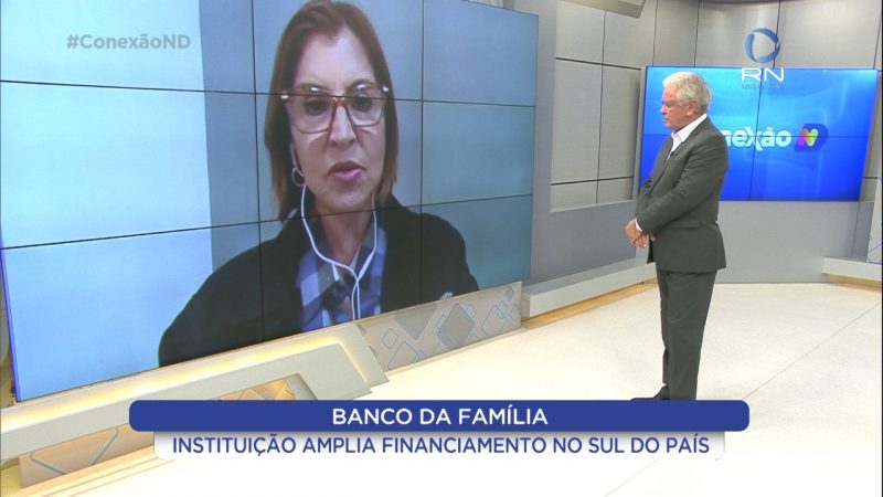 Paulo Alceu durante entrevista com presidente do Banco da Família no Conexão ND
