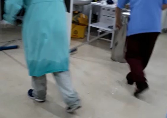 UPA Sul sofreu estragos com o temporal da noite de quarta-feira (18) – Foto: Arquivo pessoal/ND