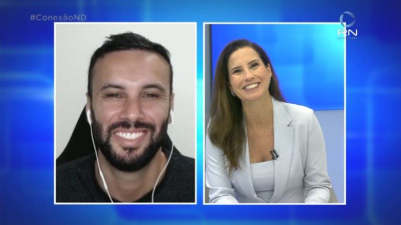 Rafael Albano e Márcia Dutra durante o Conexão ND