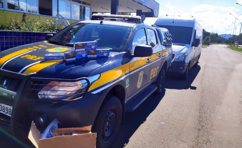PRF apreendeu os cigarros em uma ação conjunta com o GAECO – Foto: PRF/ND