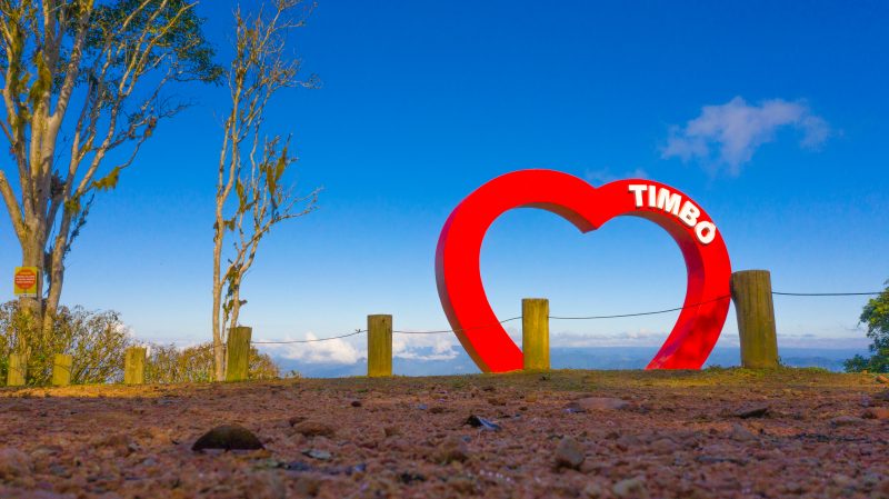 O amor pelo Morro Azul está declarado em um totem em formato de coração, no mirante Sul &#8211; Foto: Divulgação