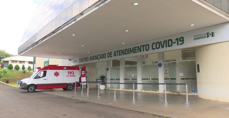 Centro Avançado de Tratamento Covid-19, montado no Centro de Eventos durante a pandemia, passará por reforma – Foto: Foto: Reprodução/NDTV Chapecó