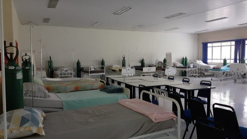35 leitos da Enfermaria 1 foram desativados neste domingo (28) – Foto: Prefeitura de Chapecó/Divulgação