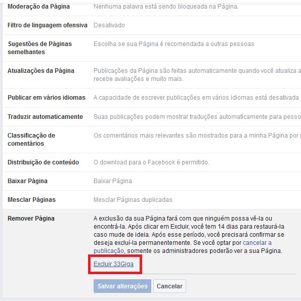 Como Excluir Uma P gina Do Facebook ND Mais