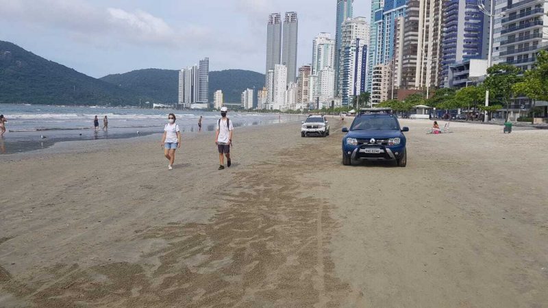 Já nas praias o movimento foi tranquilo durante o fim de semana – Foto: Secom BC/Divulgação