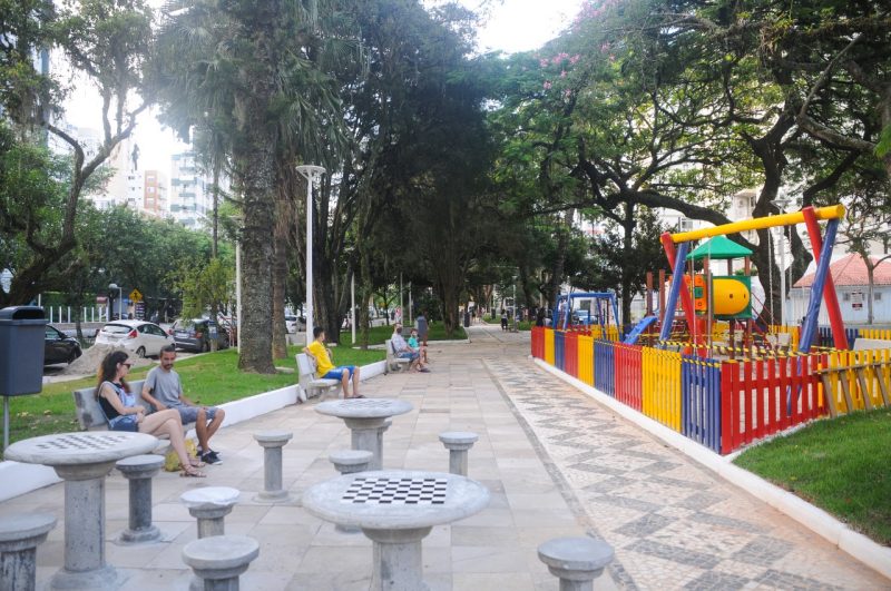 Praça Olívio Amorim, no Centro de Florianópolis – Foto: Leo Munhoz/ND
