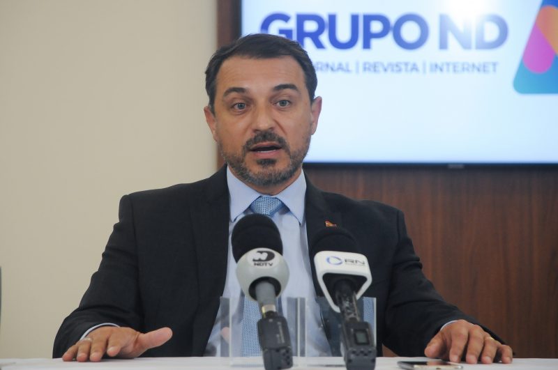 Governador Carlos Moisés foi sabatinado por jornalistas do Grupo ND – Foto: Leo Munhoz/ND